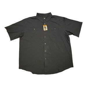 Orvis Shirt Mens 2XL Navy Short Sleeve Tech Performance UPF 30 Quick Dry NWT
